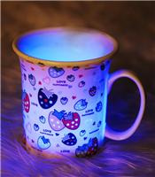 Bright colorful professional custom cups, glow cup, ceramic cup, mug printed map