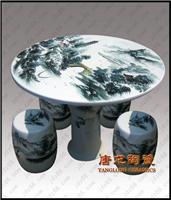 厂家供应景德镇陶瓷桌凳 手绘青花陶瓷桌凳