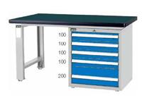 热销WAS-57053S工作桌蓝色5抽屉天钢工作桌