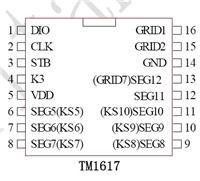 Lieferung von TM1617 Tag Mikrosatelliten Original-DVD digitaler Schlauch LED-Anzeige IC
