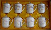 供应高档骨质瓷茶杯，会议陶瓷茶杯，广告礼品陶瓷茶杯