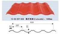 供应仿古彩钢琉璃瓦 828琉璃瓦 彩钢琉璃瓦堵头 琉璃瓦规格