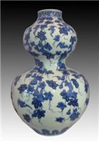 手绘青花葫芦瓶，景德镇礼品葫芦花瓶，定制青花瓷花瓶厂家
