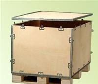 供应拆卸式卡扣木箱包边钢带箱无钉箱钢带木箱,插件箱钢扣箱，折叠箱出口包装箱、木质包装箱