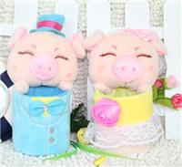 Suministro de par de la boda cerdo pluma contenedor integridad de la felpa juguete Dongguan fábrica
