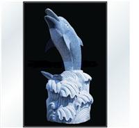 供应石雕海豚 海豚雕塑 石海豚 景观雕塑 雕刻海豚