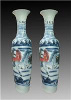 供应中国景德镇瓷器，正宗景德镇青花陶瓷大花瓶，大花瓶,马到成功青花釉里红大花瓶
