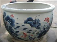 供应景德镇1.5米青花山水陶瓷鱼缸