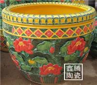 供应手工雕刻陶瓷鱼缸，120cm陶瓷鱼缸
