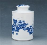陶瓷茶叶罐 批发陶瓷茶叶罐 定做青花瓷罐 景德镇陶瓷罐