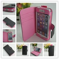 Shenzhen factory iphone5 RBI bookbook leather wallet money left open protective cover