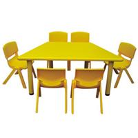 供应儿童桌椅 育才桌子 塑料梯形桌 塑料桌子 幼儿园桌子