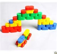 供应童才动画城积木玩具 儿童早教益智塑料拼插搭摆 幼儿园智力玩具