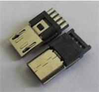 Micro USB母座5P短体10.5单排焊线式厚度2.6