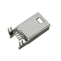 Mini USB接口 5P公头90度鱼叉脚端子SMT式铁壳