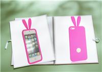 苹果5手机套 iphone5硅胶兔子保护套 硅胶手机套