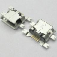 Micro USB母座5P沉板式0.7带接地脚4脚SMD贴板