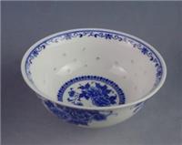 供应陶瓷碗，青花玲珑瓷碗，陶瓷寿碗定做，日用 瓷碗