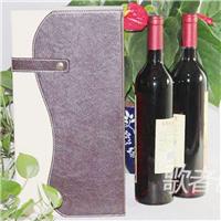 新款拼色红酒盒，皮质高档酒盒进口包装，拉菲红酒盒