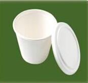 供应一次性纸浆环保餐具L021、L022，500ml杯、杯盖