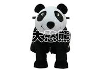 专业毛绒玩具车制造商 熊猫卡通动物造型儿童毛绒电动车