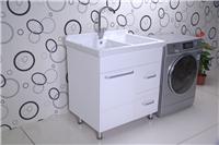 邦夫尼K-800瓷双盆头多层实木洗衣组合柜