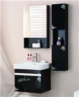 供应2014 年黑色与白色现代实木浴室柜QS6012