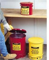 JUSTRITE6加仑防火垃圾桶　油渍废品罐　红色油类废物桶