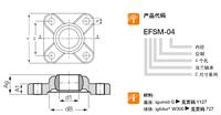 4个安装孔法兰轴承EFSM-15易格斯塑料轴承EFSM-15