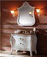 2014年白色欧式实木浴室柜Q216