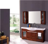 新设计高质量实木浴室柜一体陶瓷盆洗脸盆落地柜Q6625