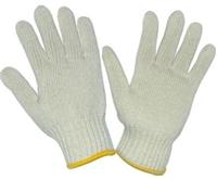 Les gants de coton blanc