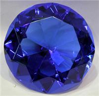 大兴安岭批发水晶钻石价格 高档深蓝色水晶钻石摆台