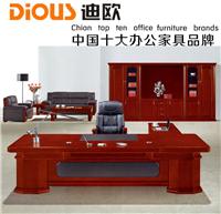 迪欧家具厂家 3.2米实木大班台 油漆老板桌 高档大班桌
