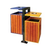 P-B125钢木分类垃圾桶，广场分类垃圾桶，公园钢木垃圾桶
