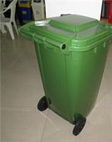 合肥塑料大垃圾桶出售 带轮子 可挂车 绿色