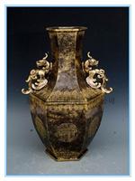 仿铜陶瓷花瓶