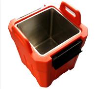 上海塑创源 带不锈钢内胆保温桶45L SB2-C45S 桔红色 汤桶、保温汤桶、保温桶