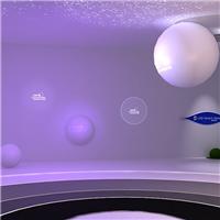 Acrylic plexiglass wall decoration for hollow hemispherical ball designed for Shenzhen feijian