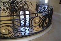 Wrought iron handrail features