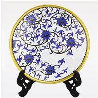 Beijing Cloisonne sharp 10-inch blue and white plate