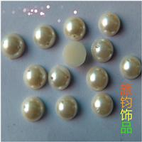 Yiwu wholesale ABS imitation pearls holes holes holes Heart semicircle imitation pearls imitation pearls