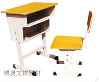 K47型双斗学生课桌椅、椅面尺寸35*25cm,椅面高度45cm