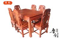 福禄寿餐桌定做红木家具、东阳木雕、花梨木红木家具价格、古典家具、东阳红木家具市场、红木家具款式