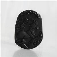 Bo Zhai Jing supply opening of natural obsidian pendant mascot Zodiac Direct