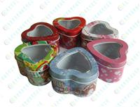 Candy cans, wedding supplies packaging tin, candy tin open a window