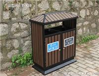 深圳不锈钢垃圾桶 户外钢木垃圾桶 园林分类垃圾桶