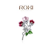 厂家直销ROXI白金镶钻的郁金香胸针欧美流行饰品批发