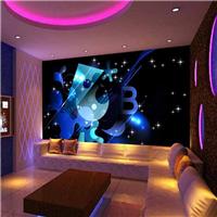 ktv主题房欧式壁纸 星空壁纸 主题房天花板3d立体壁画