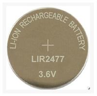 供应充电电池,锂离子3.6V可充电纽扣电池LIR2477